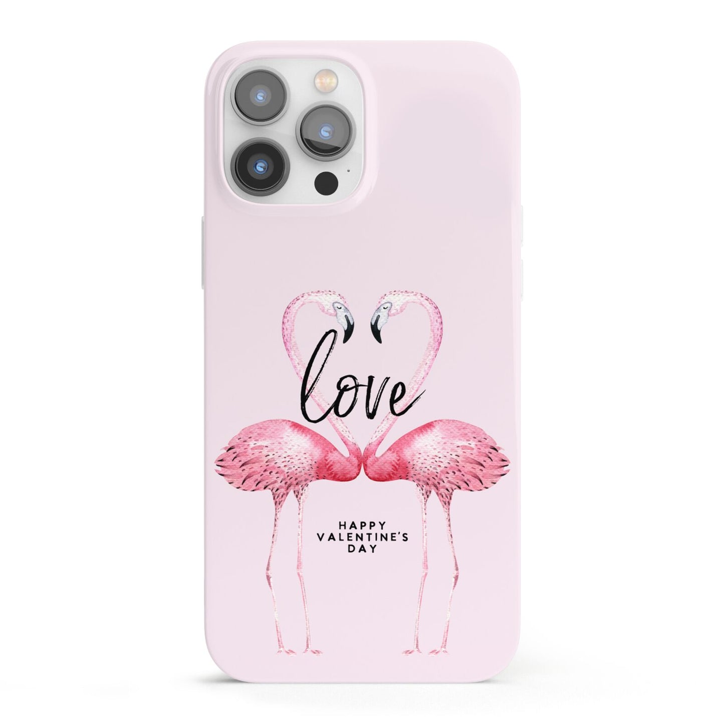 Flamingo Valentines Day iPhone 13 Pro Max Full Wrap 3D Snap Case