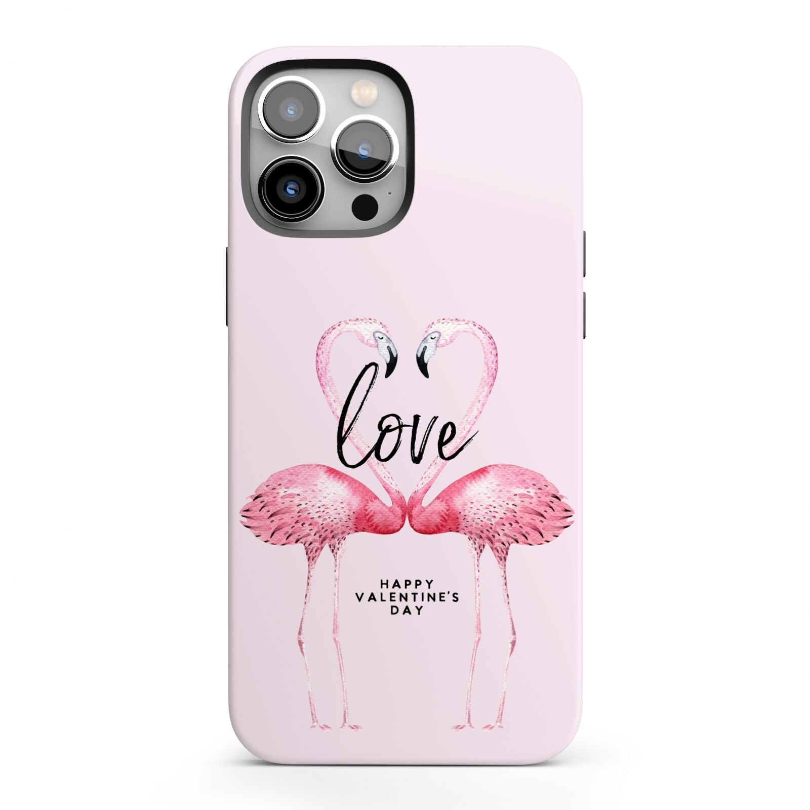 Flamingo Valentines Day iPhone 13 Pro Max Full Wrap 3D Tough Case