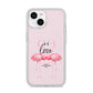 Flamingo Valentines Day iPhone 14 Glitter Tough Case Starlight