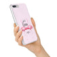 Flamingo Valentines Day iPhone 7 Plus Bumper Case on Silver iPhone Alternative Image