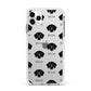 Flat Coated Retriever Icon with Name Apple iPhone 11 Pro Max in Silver with White Impact Case