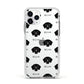 Flat Coated Retriever Icon with Name Apple iPhone 11 Pro in Silver with White Impact Case