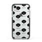 Flat Coated Retriever Icon with Name Apple iPhone XR Impact Case Black Edge on Silver Phone