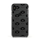 Flat Coated Retriever Icon with Name Apple iPhone Xs Impact Case Black Edge on Black Phone