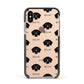 Flat Coated Retriever Icon with Name Apple iPhone Xs Impact Case Black Edge on Gold Phone