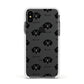 Flat Coated Retriever Icon with Name Apple iPhone Xs Impact Case White Edge on Black Phone