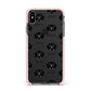 Flat Coated Retriever Icon with Name Apple iPhone Xs Max Impact Case Pink Edge on Black Phone