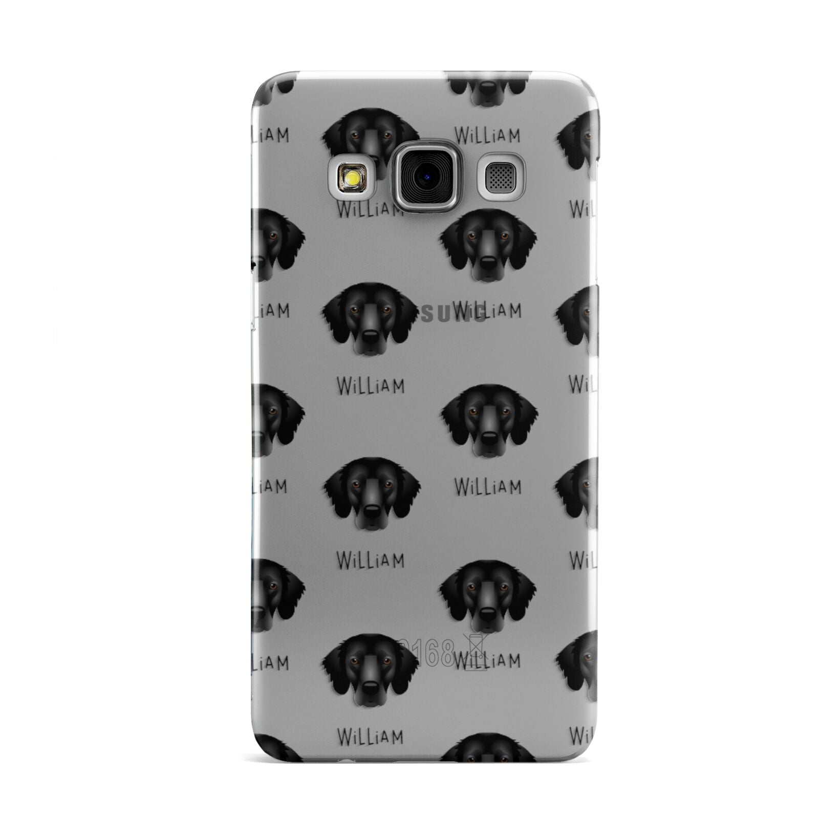 Flat Coated Retriever Icon with Name Samsung Galaxy A3 Case