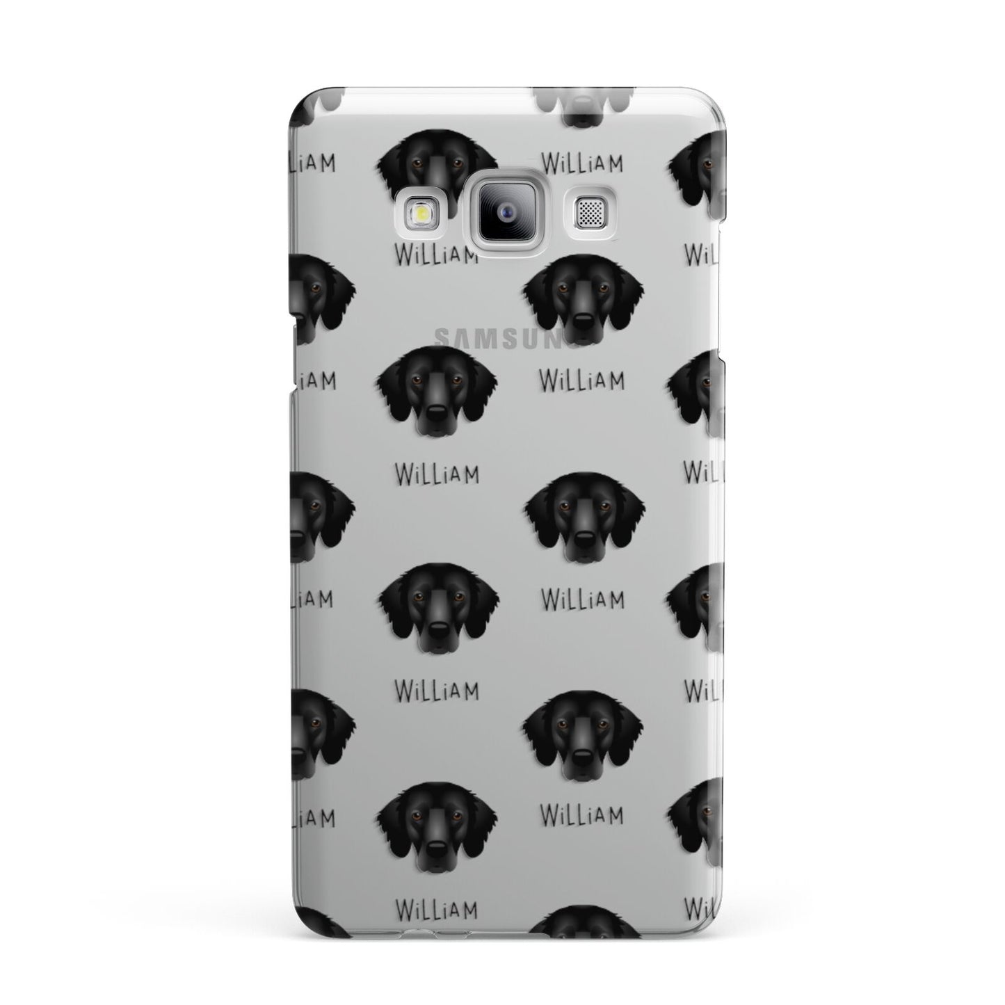 Flat Coated Retriever Icon with Name Samsung Galaxy A7 2015 Case