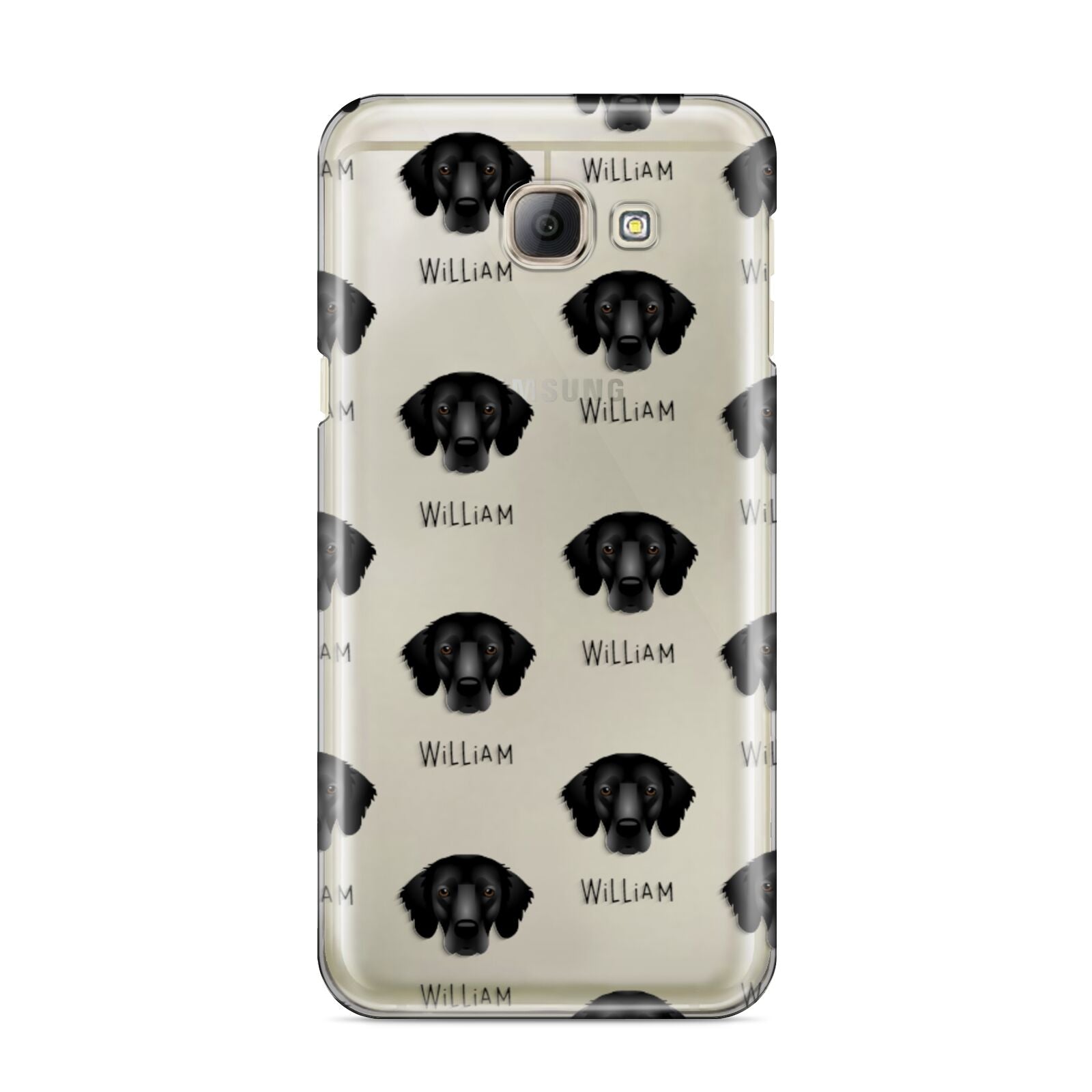Flat Coated Retriever Icon with Name Samsung Galaxy A8 2016 Case
