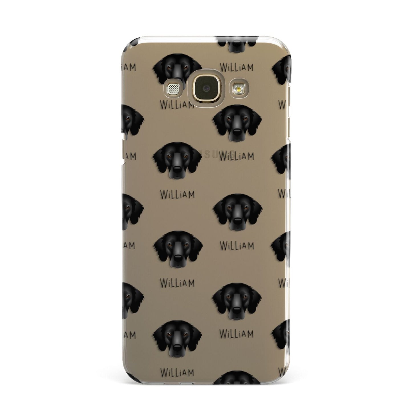Flat Coated Retriever Icon with Name Samsung Galaxy A8 Case