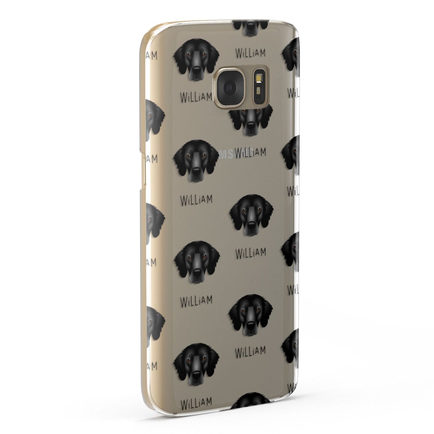 Flat Coated Retriever Icon with Name Samsung Galaxy Case Fourty Five Degrees