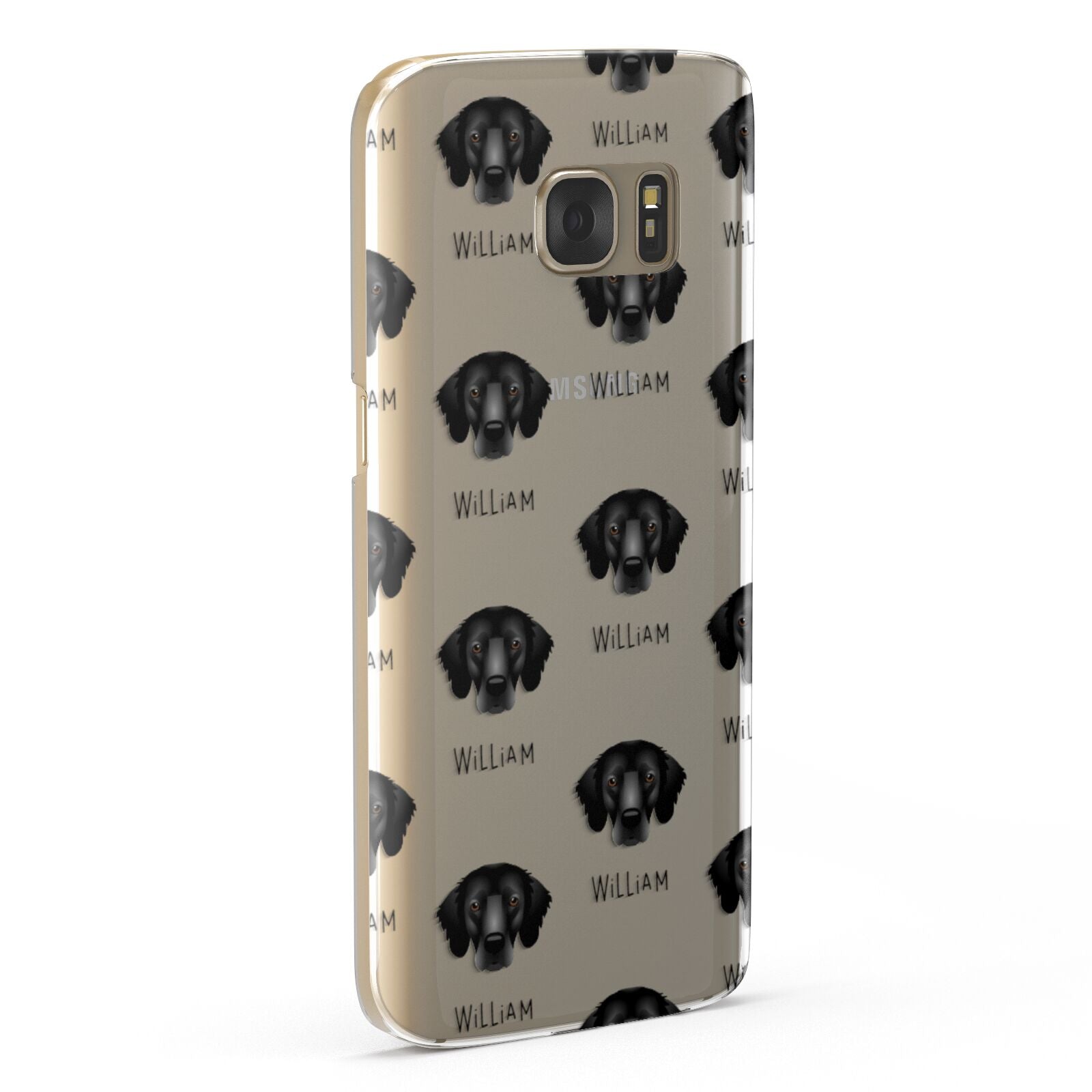 Flat Coated Retriever Icon with Name Samsung Galaxy Case Fourty Five Degrees