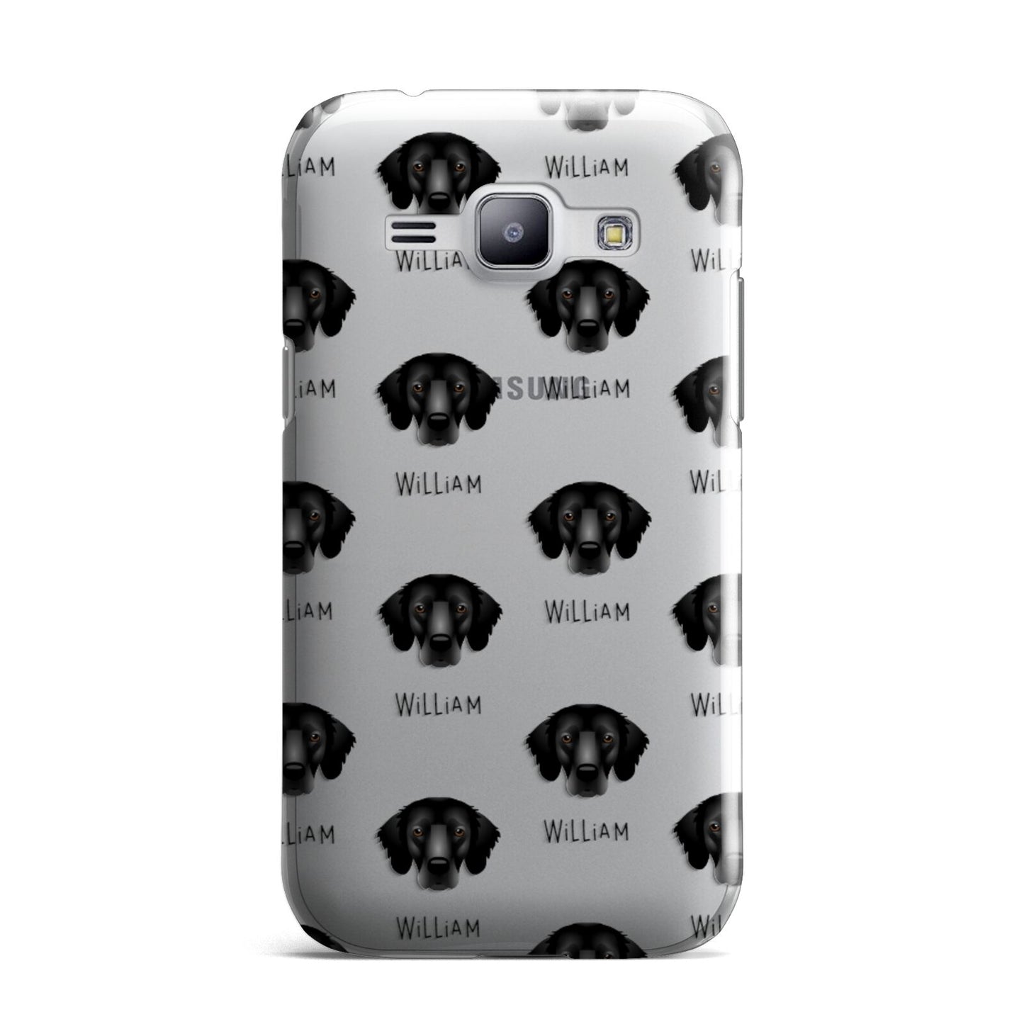 Flat Coated Retriever Icon with Name Samsung Galaxy J1 2015 Case