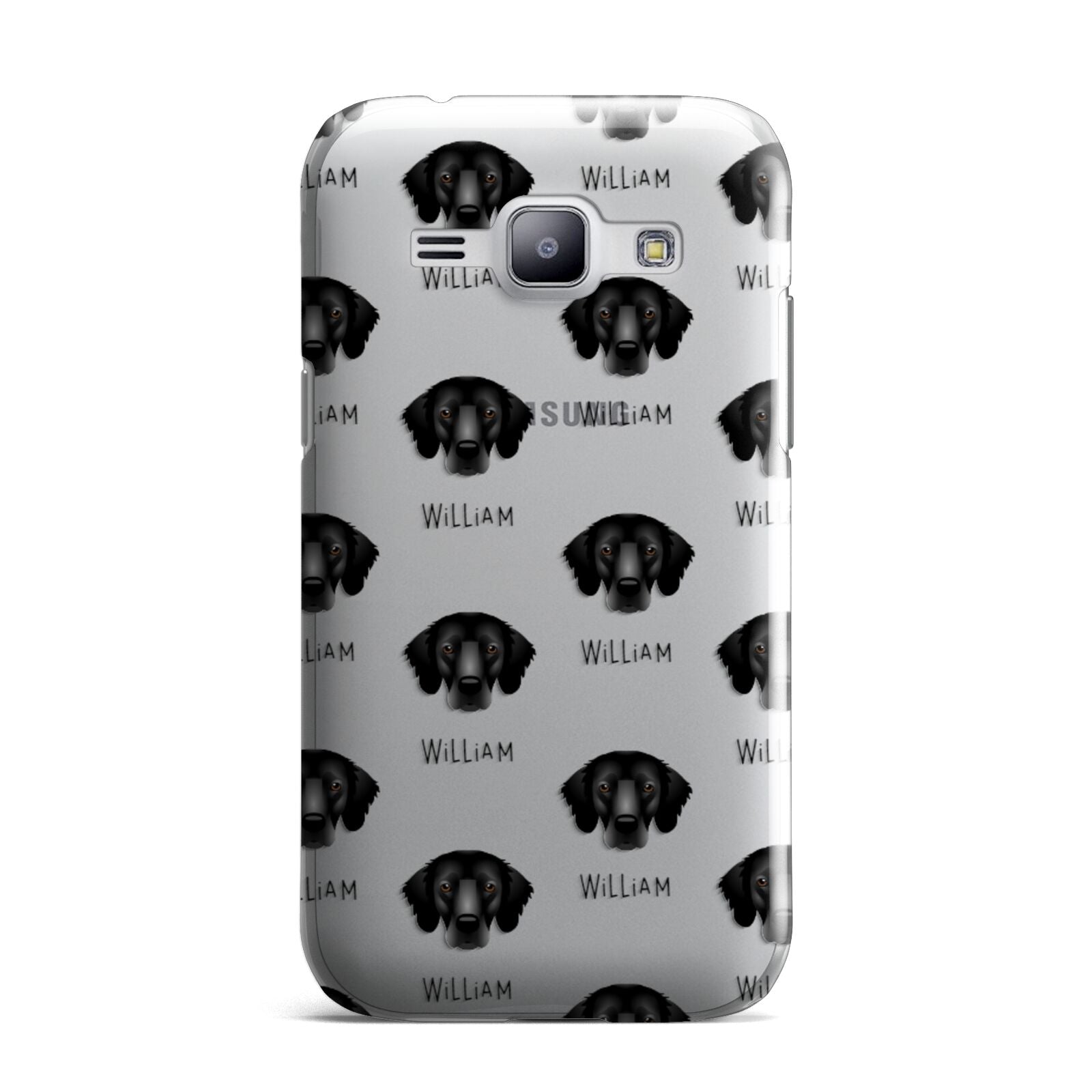 Flat Coated Retriever Icon with Name Samsung Galaxy J1 2015 Case