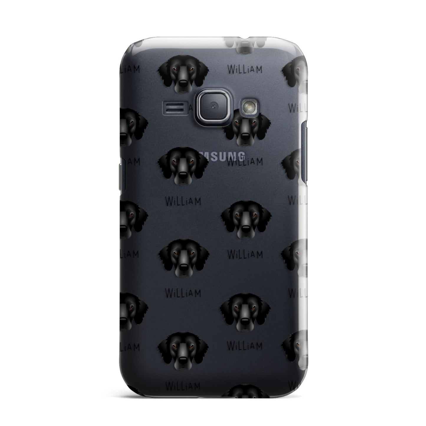 Flat Coated Retriever Icon with Name Samsung Galaxy J1 2016 Case