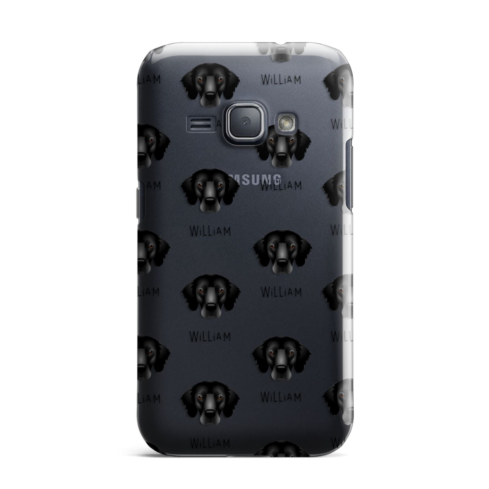 Flat Coated Retriever Icon with Name Samsung Galaxy J1 2016 Case
