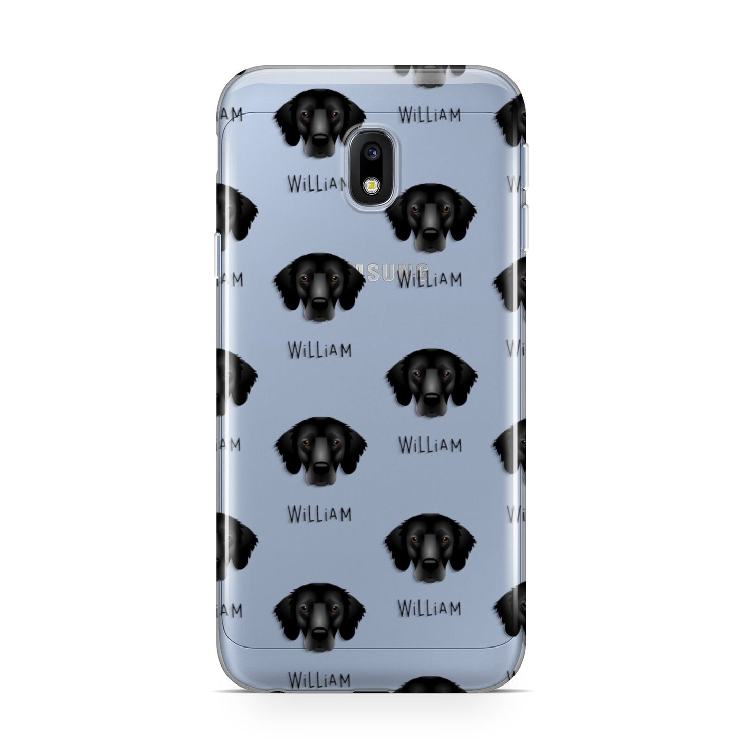 Flat Coated Retriever Icon with Name Samsung Galaxy J3 2017 Case