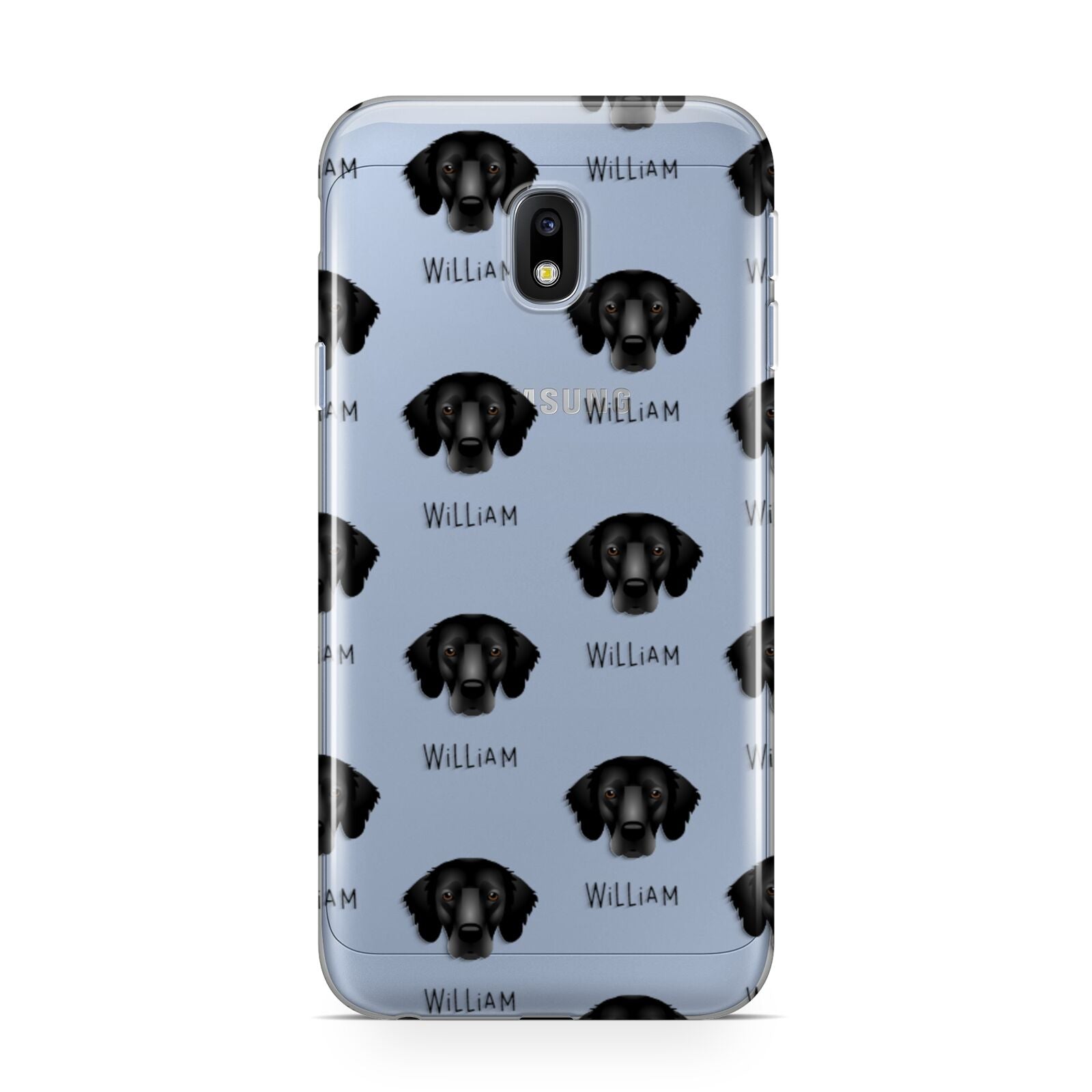 Flat Coated Retriever Icon with Name Samsung Galaxy J3 2017 Case