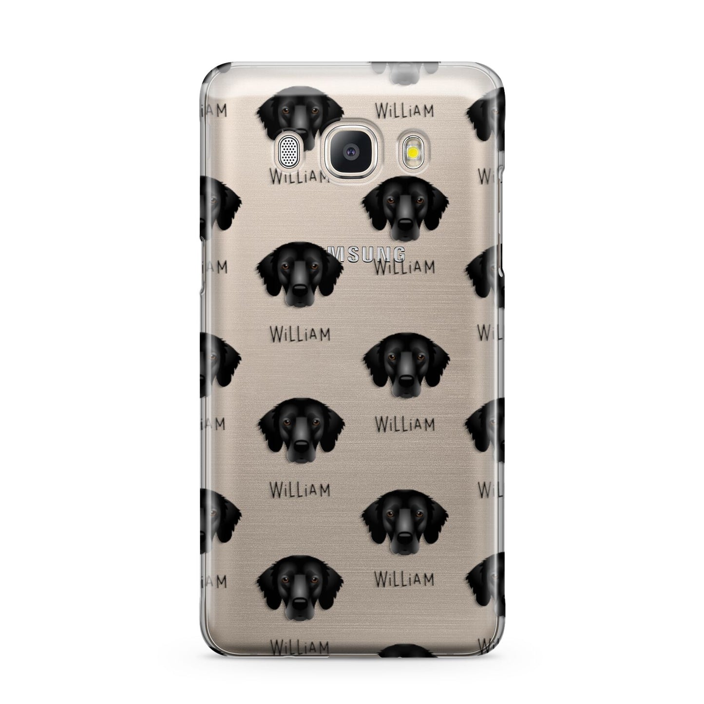 Flat Coated Retriever Icon with Name Samsung Galaxy J5 2016 Case