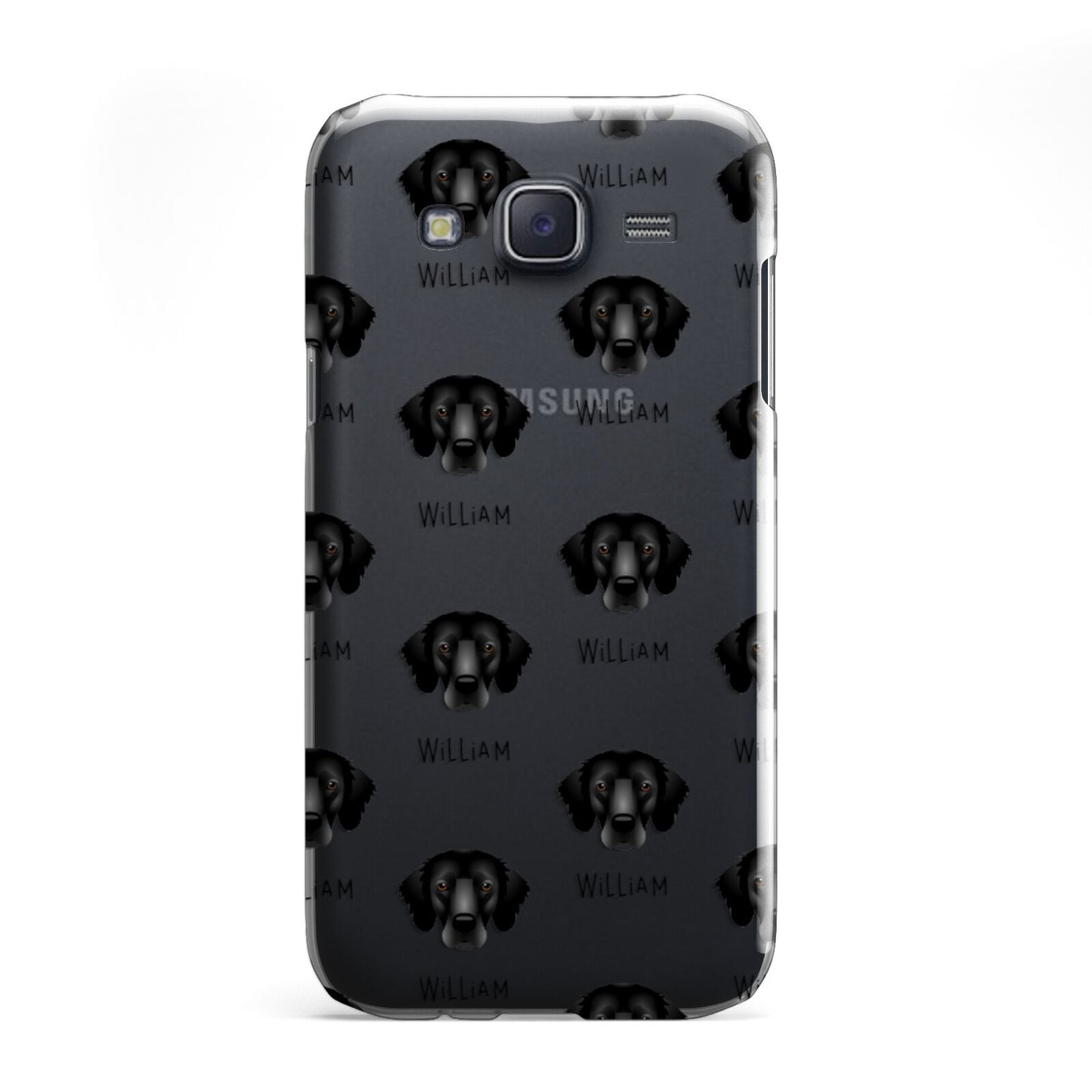 Flat Coated Retriever Icon with Name Samsung Galaxy J5 Case