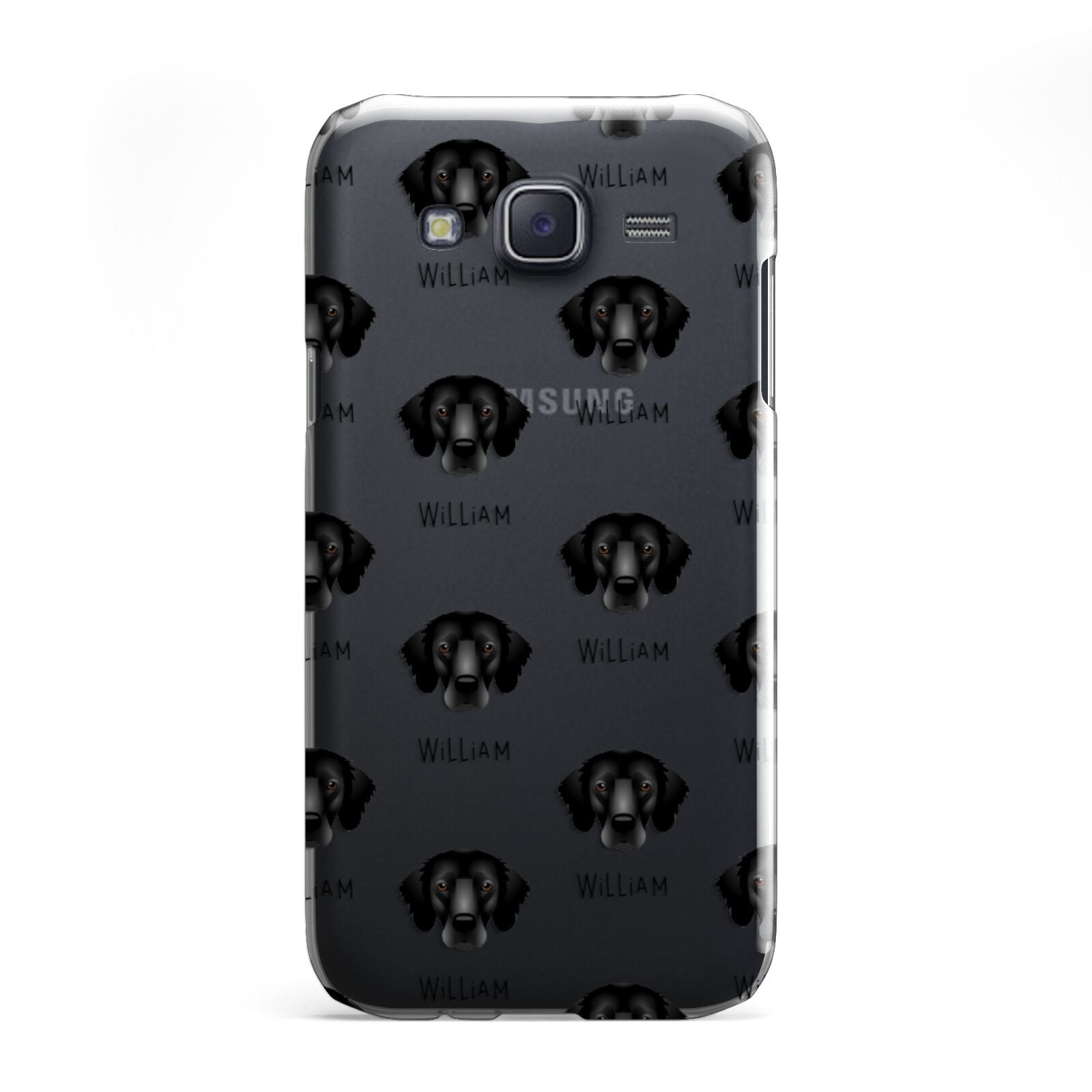 Flat Coated Retriever Icon with Name Samsung Galaxy J5 Case