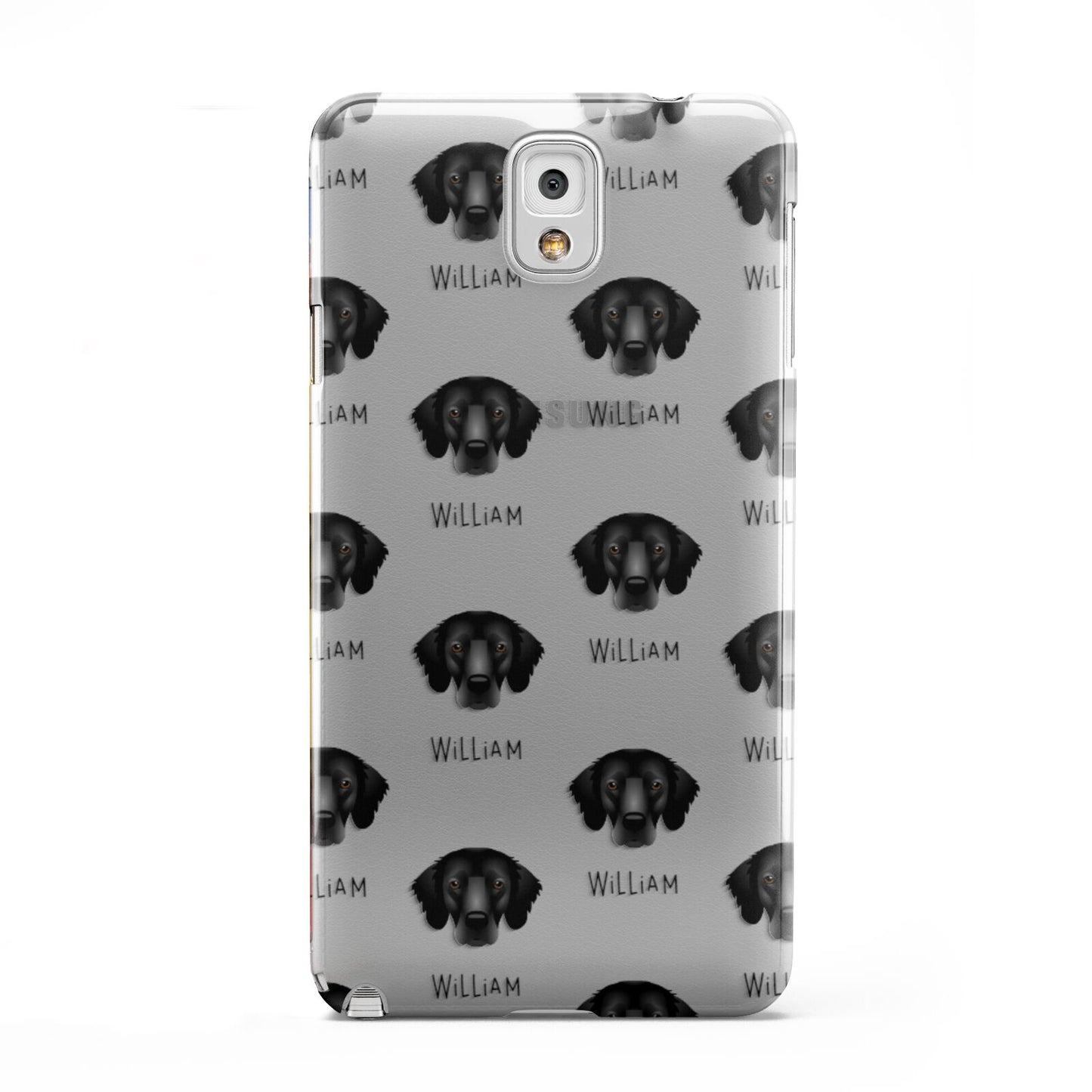 Flat Coated Retriever Icon with Name Samsung Galaxy Note 3 Case