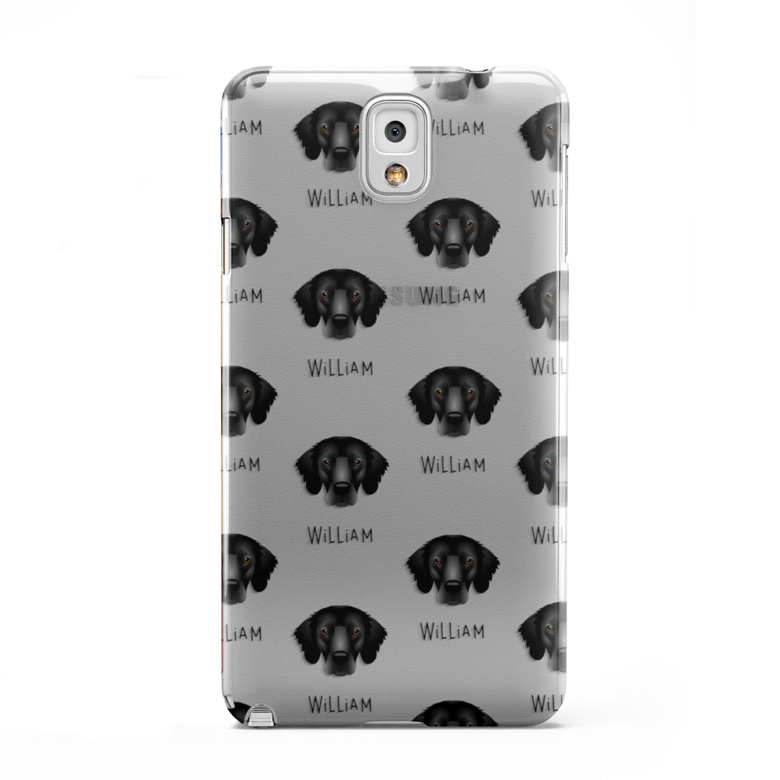 Flat Coated Retriever Icon with Name Samsung Galaxy Note 3 Case