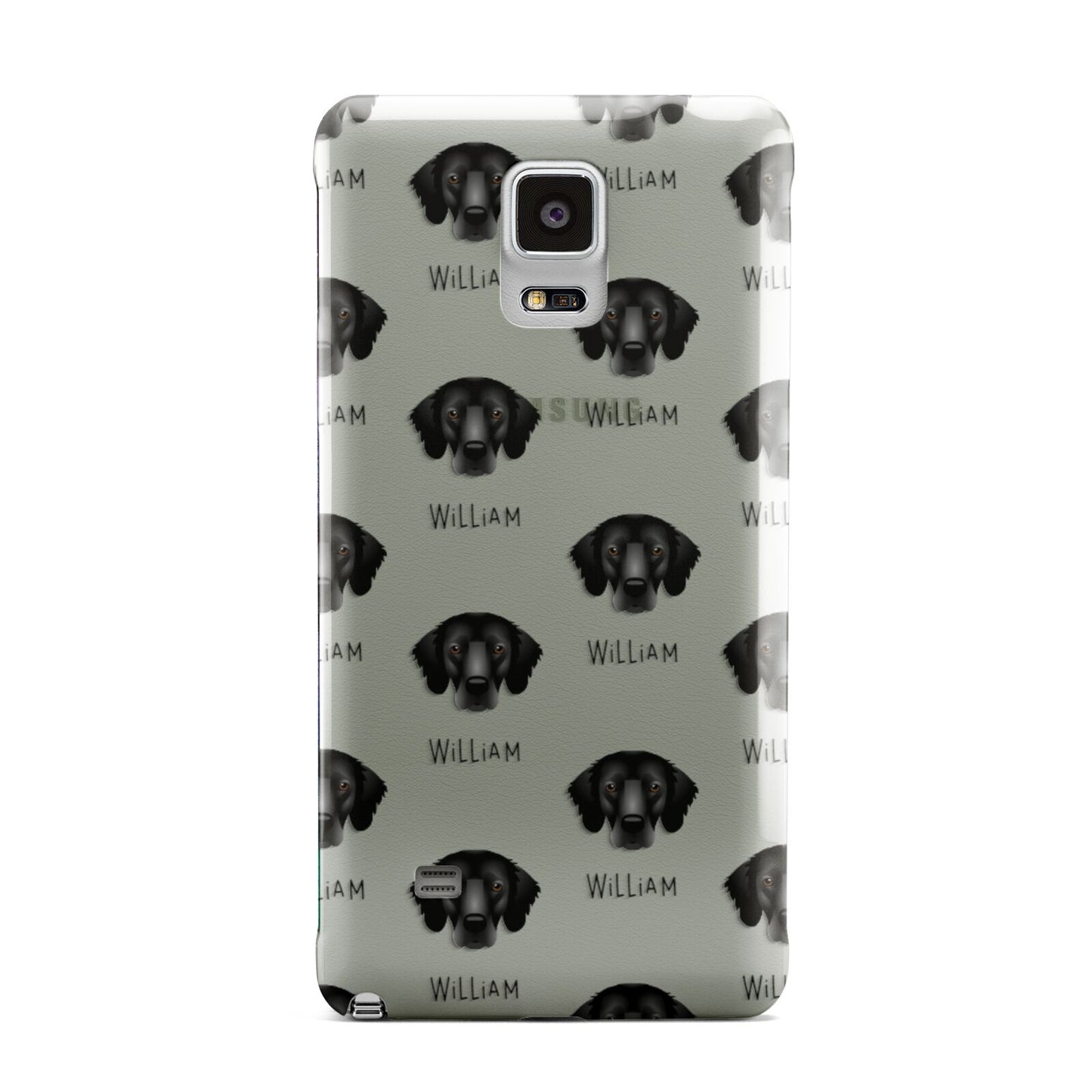 Flat Coated Retriever Icon with Name Samsung Galaxy Note 4 Case