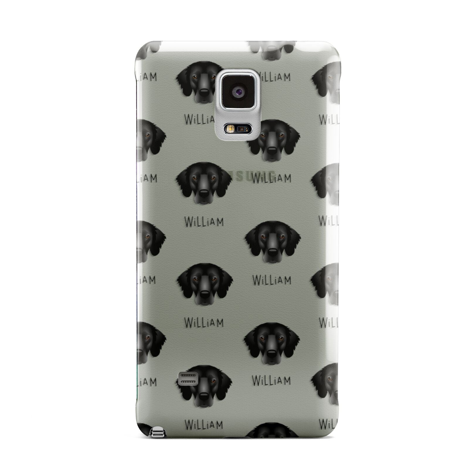 Flat Coated Retriever Icon with Name Samsung Galaxy Note 4 Case