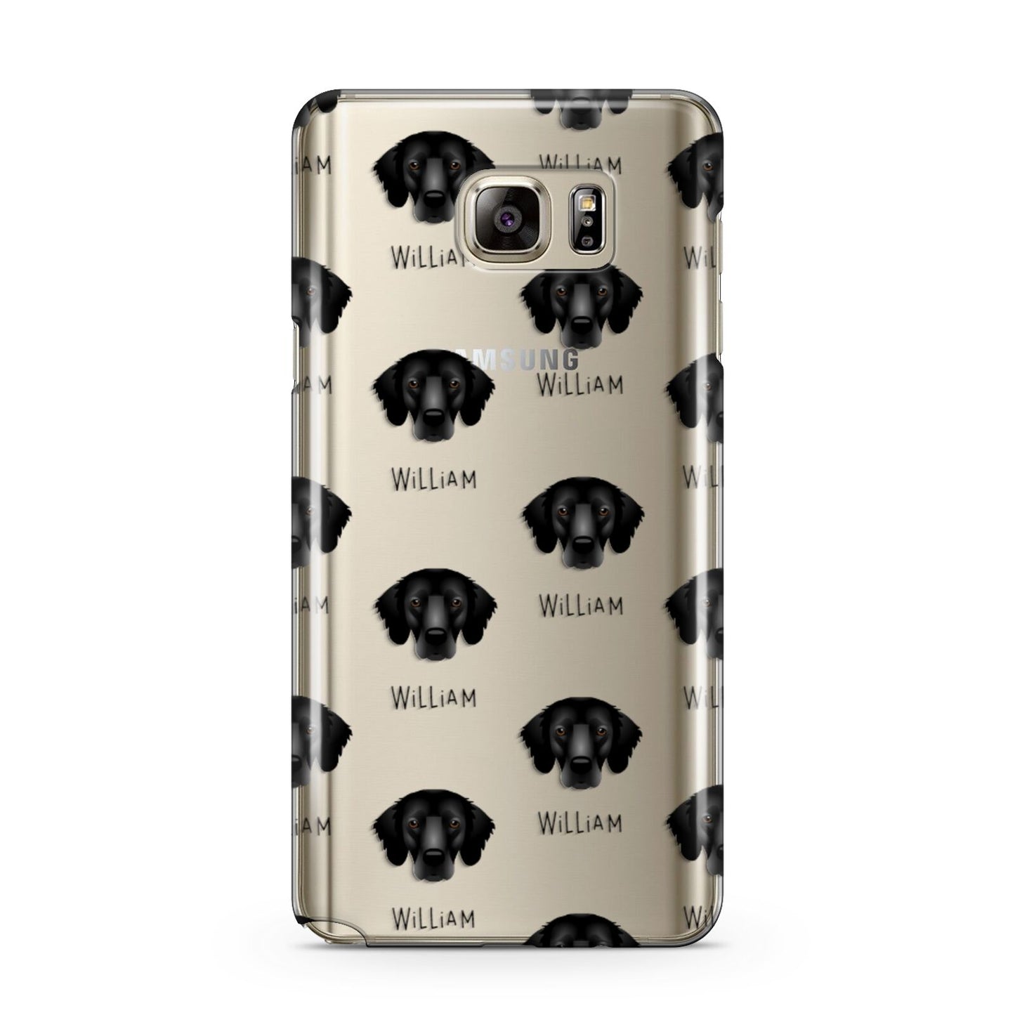 Flat Coated Retriever Icon with Name Samsung Galaxy Note 5 Case