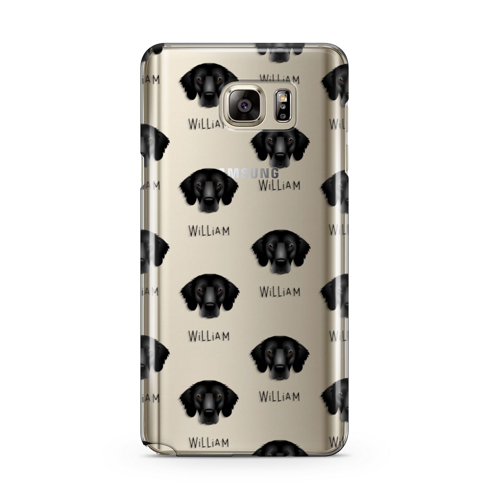 Flat Coated Retriever Icon with Name Samsung Galaxy Note 5 Case
