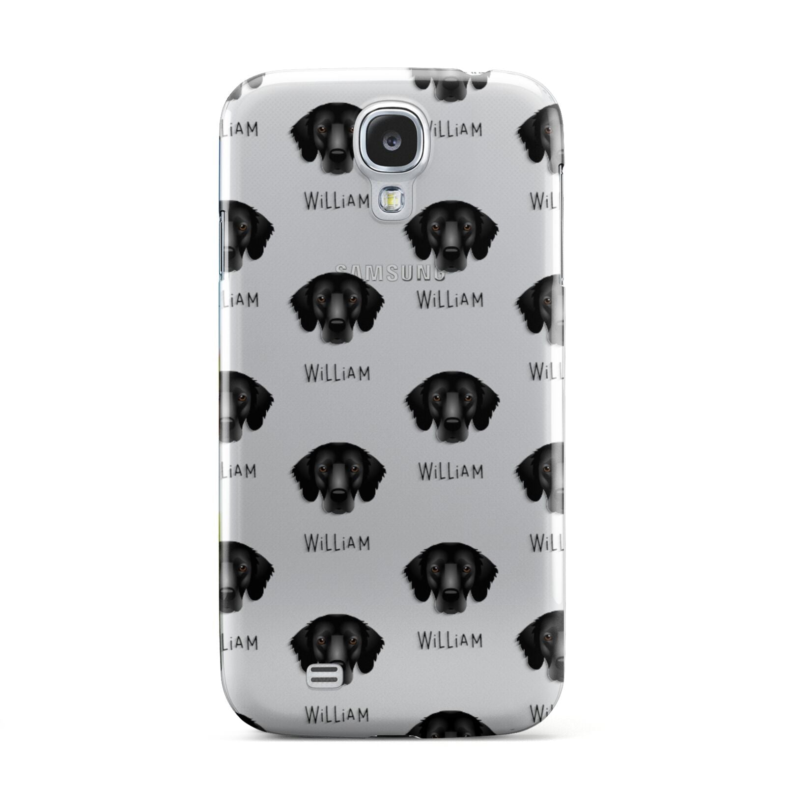 Flat Coated Retriever Icon with Name Samsung Galaxy S4 Case