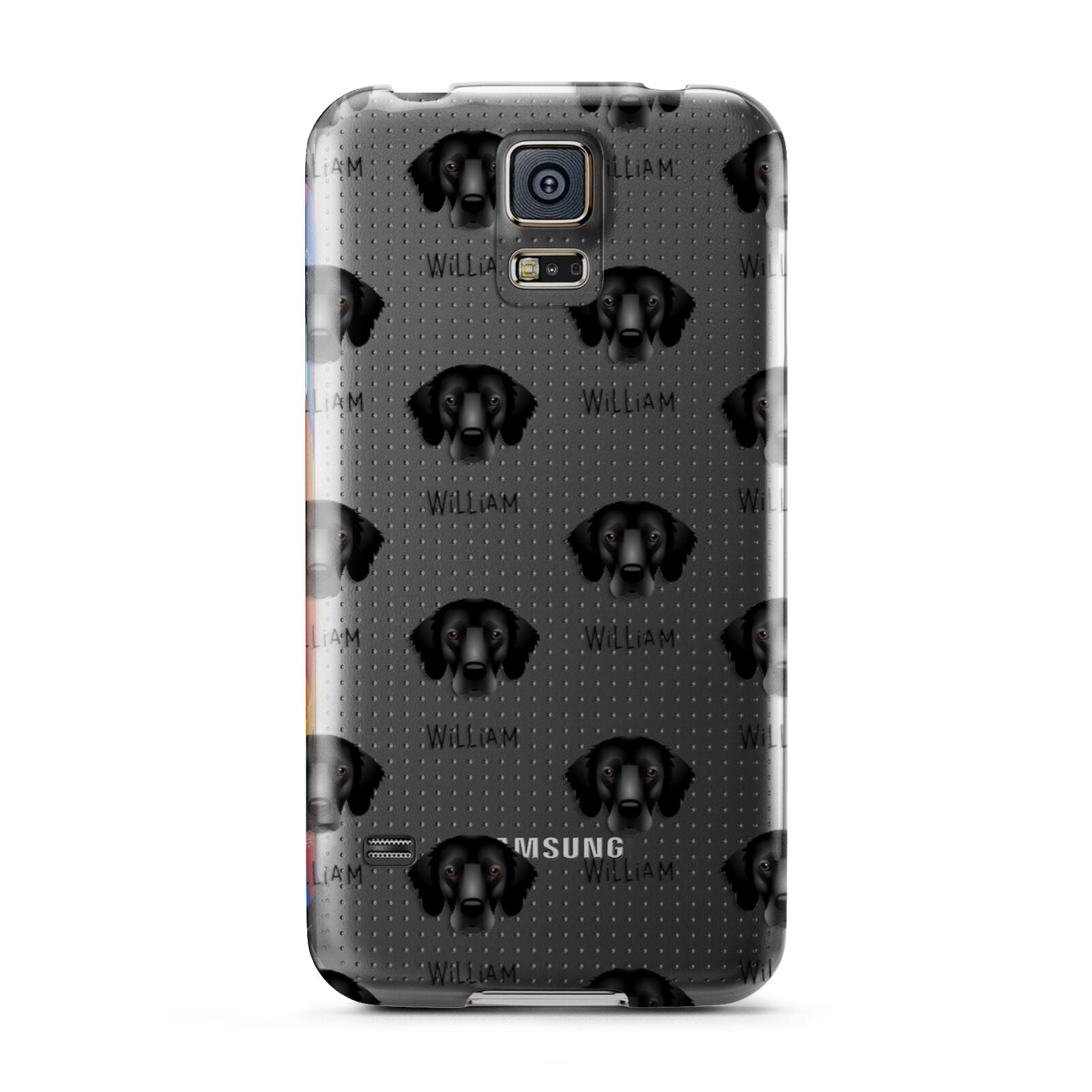 Flat Coated Retriever Icon with Name Samsung Galaxy S5 Case
