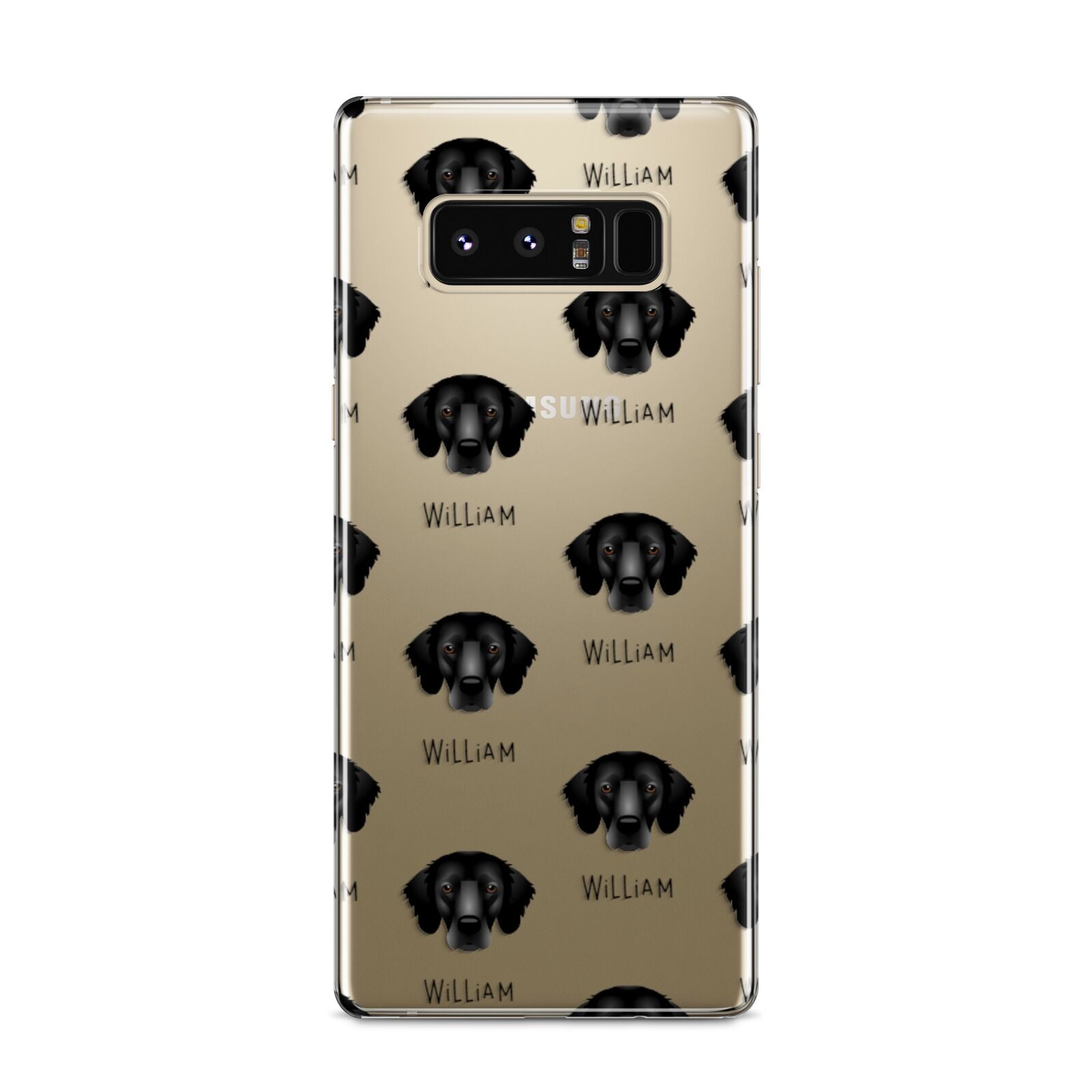 Flat Coated Retriever Icon with Name Samsung Galaxy S8 Case