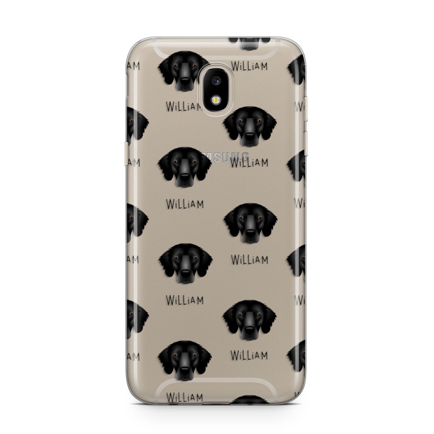 Flat Coated Retriever Icon with Name Samsung J5 2017 Case