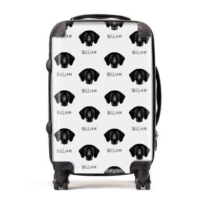 Flat Coated Retriever Icon with Name Suitcase