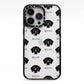 Flat Coated Retriever Icon with Name iPhone 13 Pro Black Impact Case on Silver phone
