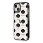 Flat Coated Retriever Icon with Name iPhone 14 Black Impact Case Side Angle on Silver phone