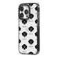 Flat Coated Retriever Icon with Name iPhone 14 Pro Black Impact Case Side Angle on Silver phone