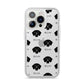 Flat Coated Retriever Icon with Name iPhone 14 Pro Clear Tough Case Silver