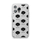 Flat Coated Retriever Icon with Name iPhone 14 Pro Max Clear Tough Case Silver