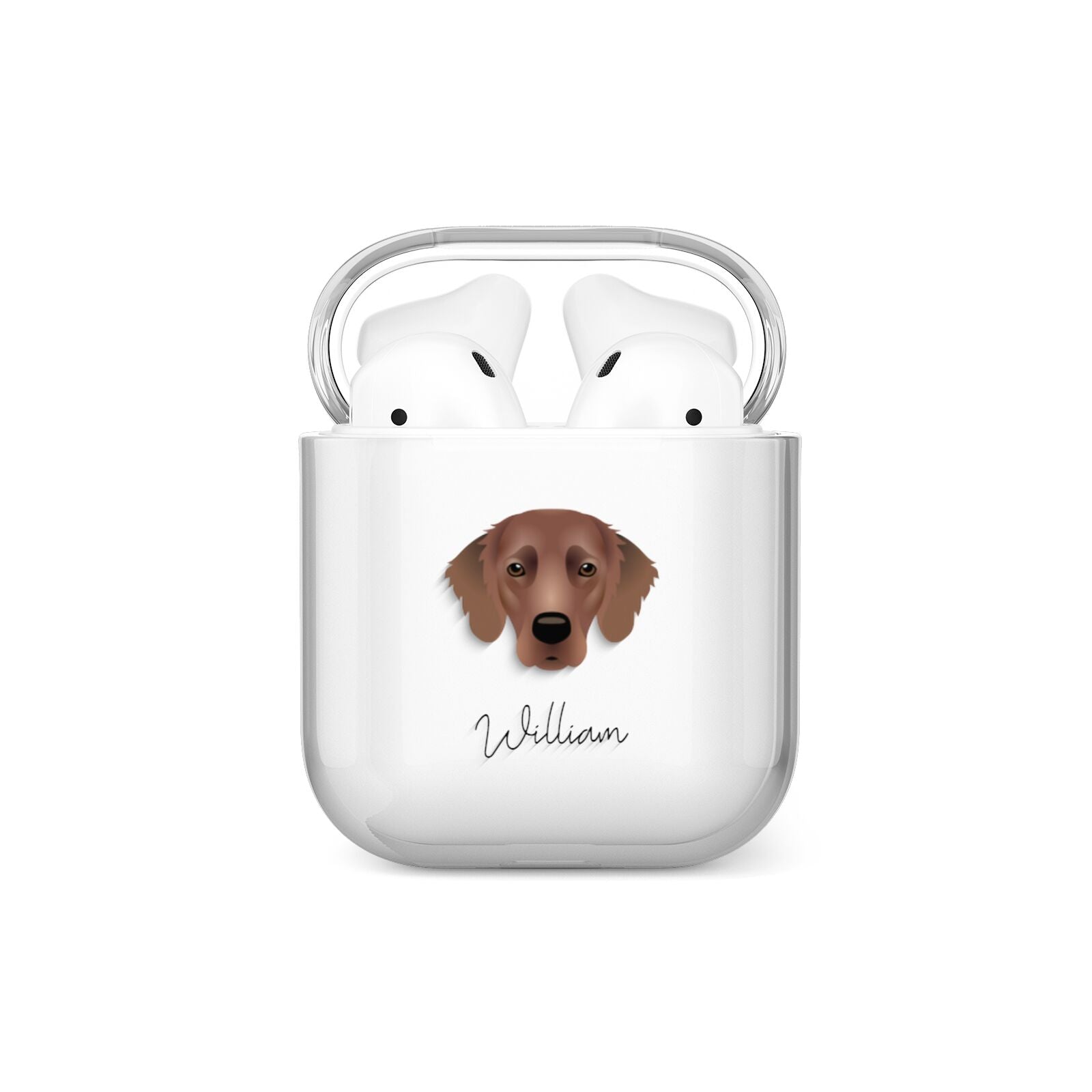 Flat Coated Retriever Personalised AirPods Case