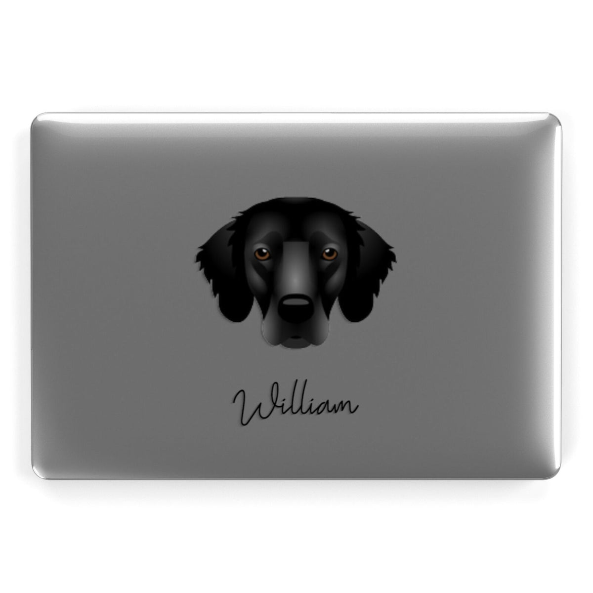 Flat Coated Retriever Personalised Apple MacBook Case