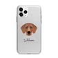 Flat Coated Retriever Personalised Apple iPhone 11 Pro Max in Silver with Bumper Case
