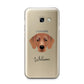 Flat Coated Retriever Personalised Samsung Galaxy A3 2017 Case on gold phone