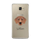 Flat Coated Retriever Personalised Samsung Galaxy A5 2016 Case on gold phone