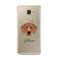 Flat Coated Retriever Personalised Samsung Galaxy A7 2016 Case on gold phone