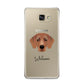 Flat Coated Retriever Personalised Samsung Galaxy A9 2016 Case on gold phone