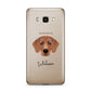 Flat Coated Retriever Personalised Samsung Galaxy J7 2016 Case on gold phone
